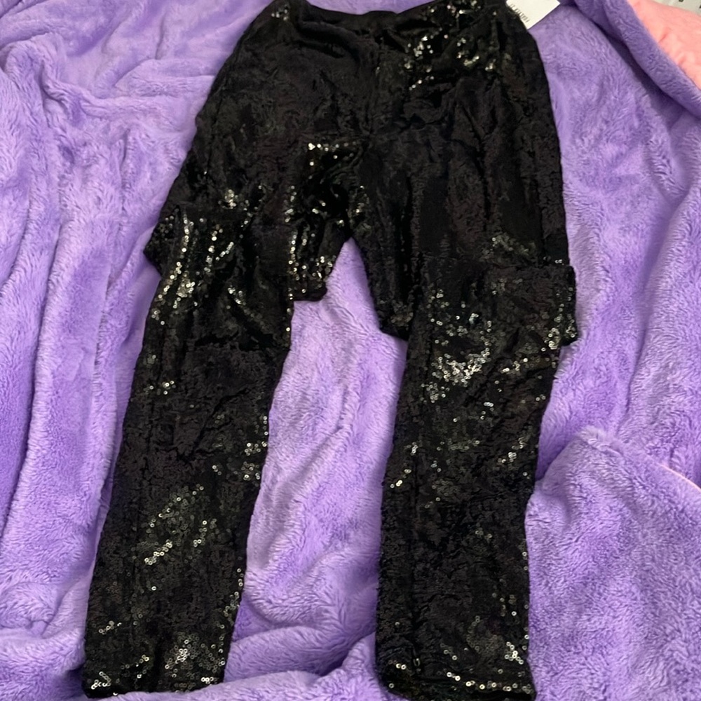 Forever 21 Black Glossy Leggings